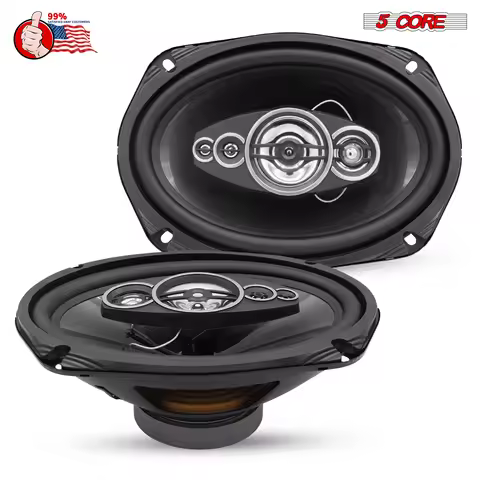 5Core 6x9 Car Speaker 800W Pair 4Ohm 4 Way Coaxial Speaker Audio w Super Tweeter Universal Fit