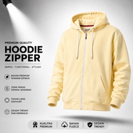 Nsa Indri Hoodie Zipper Bjorka butter yellow Men Wanita