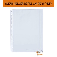 Clear Holder Refill/Pocket A4 (10 sheets/pkt) (32 holes)