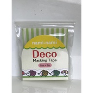 Nami Nami Deco Masking Tape - 8mm Music Cats Fruits Butterfly Clouds Banners Rose Hedgehog Planets