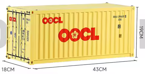 1/14 Scale 20 Foot Container Display Box with LED Light Fits for TAMIYA Hercules Truck Trailer