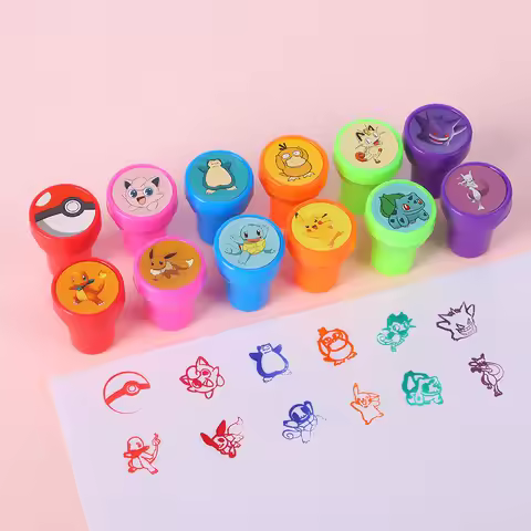 NEW Pokémon Theme Party Pikachu Seal Stamps Gifts Bag Kids Birthday Party Gifts Classroom Prizes Exc