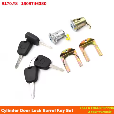 Car Cylinder Door Lock Barrel Key Set For Peugeot 107 Citroen C1 Toyota Aygo 05-14 Cylinder 9135S2 9