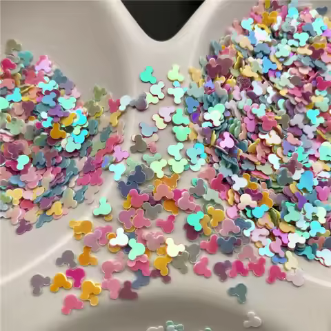 30g/Lot 4mm Mouse Head Loose Sequins Glitter Paillettes For DIY Nail Craft,Craft Making, Wedding Dec