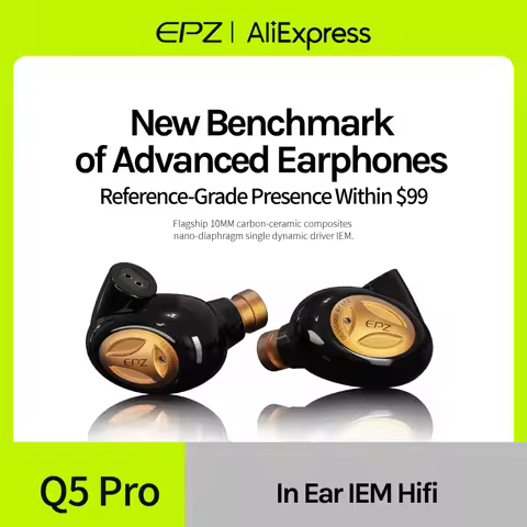 EPZ Q5 Pro Earphones Wired HIFI Second Generation Ceramic Carbon Nano Dynamic IEM In Ear Monitor 2 P