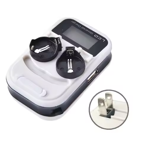 Button Battery Charger Rechargeable LCD Display for Button Lithium Battery LIR2016 LIR2025 LIR2032 M