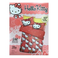 Akemi Hello Kitty Red Color Bedsheet King Size 100% Sanrio Akemi Original 4in1 Kitty Barista