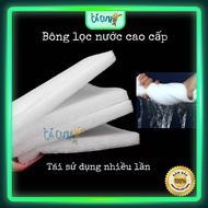 White water filter cotton size 50x50 - White cotton, Aquarium filter material | 50x50 water filter p