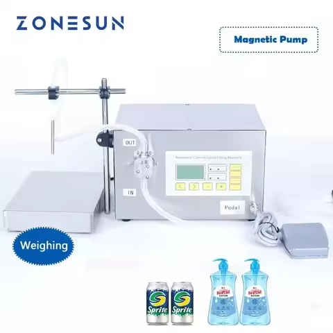 ZONESUN ZS-MP251W Magnetic Pump Strong Acid Liquid Edible Oil Liquor Filling and Weighing Machine Ju