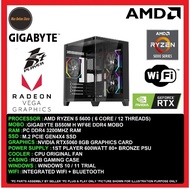 Gaming PC Desktop AMD Ryzen 5 5600/8GB/16GB/512GB SSD/1TB SSD/RTX5060 8GB/600W/WIFI