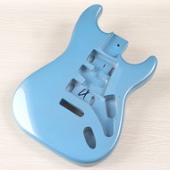 【Online】 Poplar Wood St Electric Guitar Body Metallic Blue Diy Guitar 3-4 Pieces Wood Combine Guitar
