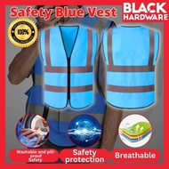 Black Hardware Safety Vest Security Guard Reflective Baju Safety Baju Pantulan Cahaya Vest Keselamat