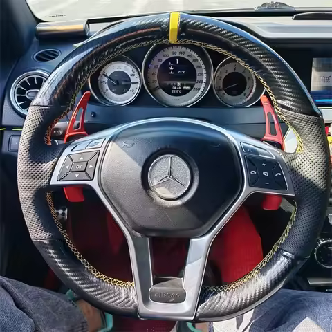 car Steering Wheel Cover for Mercedes Benz C350 C300 CLA250 CLS550 E250 GLA45 AMG SLK250 SLK300 SLK3