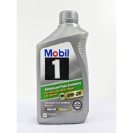 MOBIL 1 0W20 Engine Oil Advanced Full Synthetic For Honda, Nissan, Toyotas, Perodua Myvi 2018, Axia, Bezza 0W-20