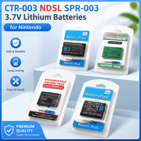 CTR-003 Host Battery NDSL SPR-003 3.7V Lithium Batteries for Nintendo NEW 3DSLL 3DSXL N3DS 2DS GBA S