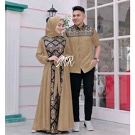 New Product Gamis Batik Kombinasi Polos Terbaru 2022 Modern Couple Baj