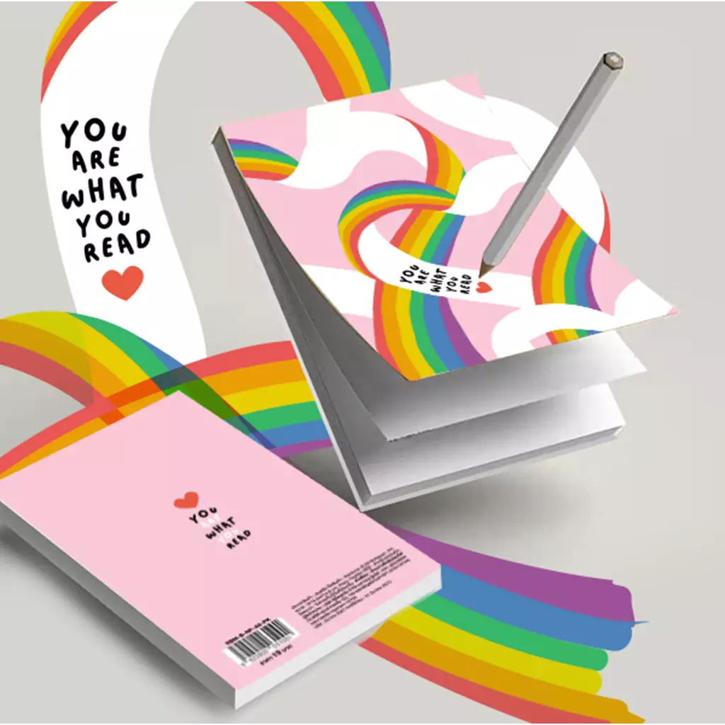 RBM-สมุดฉีก A6 : RBM&YWR Rainbow-B A6 Notepad (RBM-B-NP-A6-PK) W10.5xH14.8 cm. Plain-70g50s