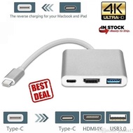 DF176 - 3 in 1 USB Type C To HDMI Converter - TypeC - USB 3.0 3in1 Converter