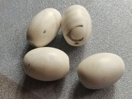 白皮纏丝瑪瑙橄欖珠。