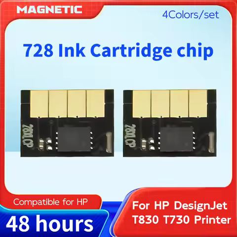 HP728 XL Chip For HP 728 728XL Ink Cartridge 130/300ML For HP DesignJet T730 T830 Printer F9J68A F9J