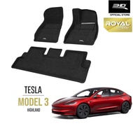 3D ROYAL Car Mat TESLA MODEL 3 HIGHLAND (2023 - Present)
