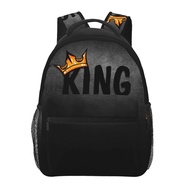 King Backpack Men Laptop Backpack Lion Tablet Travel Picnic Bag Lion Travel Bag