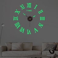 [DPGT] 3D Luminous Wall Clo Frameless Acrylic DIY Digital Clo Wall Stiers Mute Clo For Living Room B