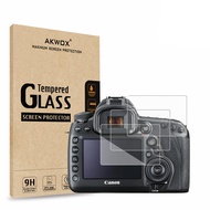 AKWOX (Pack of 3) Tempered Glass Screen Protector for Canon EOS 5D MK IV Mark 4, [0.3mm 2.5D High De