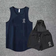 Track and Field Sports Student Training Quick-Drying Sports Suit Men's Marathon Running Mesh Vest wi