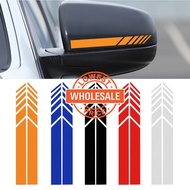 [Wholesale Price] 1PC Car Rearview Mirror Sticker Vinyl Carbon Fiber 5D Side Rear View Mirror Decals Reflective Strip Stickers Waterproof Car Decor Car Exterior Accessories
