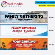 ready Spanduk Family Gathering Custom Nama Perusahaan Banner Company Outing murah