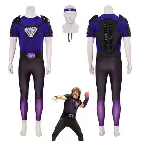Men's Dodgeball White Goodman Crazy Purple Cobra Costume Outfts White Goodman Fancy Sportswear Hallo