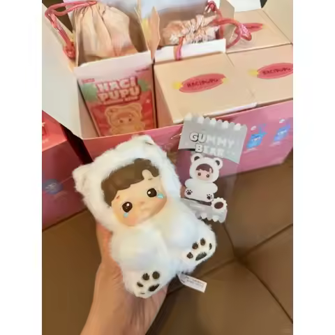 POPMART HACIPUPU Bear Gummy Candy Series Vinyl Plush Pendant Blind Box Girls' Surprise Christmas Gif