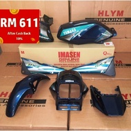 🔥Y762 YAMAHA RXZ IMASEN HIJAU LAICI /RXZ HLYM MUDGUARD TEBAL🔥COVER SET WITH STICKER SIAP TANAM RIVET