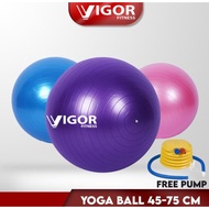 vigor yoga ball 45 - 75 cm free pump