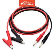【HOT】 2Pcs 4mm Banana Plug to Alligator Clip Test Lead Wire Cable Set 14AWG for Multimeter Oscillosc
