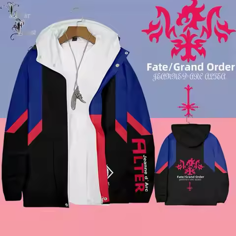 Fate/Saber FGO 3D Printing Men/Women Autumn Fashion Zipper Sherpa Jacket Fleece Outwear Sport Coat J