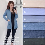 Cardigan Cotton Long Cardigan Muslimah Longsleeve Cardigan Plain Women Outerwear