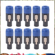 10PC 4Pin NL4FC Speaker Connector Ohm Plug Speaker Audio Cable Adapter Twist Lock 4Pin Speakon Femal