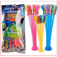 Set of 111 water balloons, 1 bag (3 tubes) 37*3=111 balls