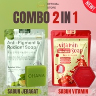 OHANA Combo 2 in1 Sabun Jeragat + Sabun Vitamin | Hilangkan Dark Spot Jerawat Pori Kecil Glowing Ski