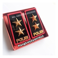 MERAH Pdh IRJEN POL Rank Shiny Mica Officer High List red
