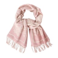 💜Burberry Scarf shawl 粉色騎士徽標雙面提花流蘇羊絨圍巾披肩 生日禮物 情人節 Birthday Gift Valentine's Day