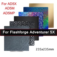 Plat PEI untuk Flashforge Adventurer 5X Build Plate 235x235mm PEO PET PES PEI Lembaran Spring Steel 