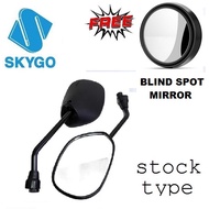 SKYGO ALL MODEL SIDE MIRROR Motorcycle type (black) WITH BLIND SPOT MIRROR