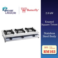 Butterfly Stainless Steel Triple Gas Stove BGC-3011L