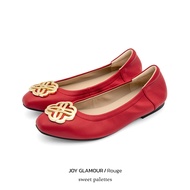 Sweet Palettes รองเท้าหนังแกะ Joy Glamour Rouge