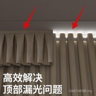 Pleated Window Curtain I-Shaped Full Blackout Window Gap Strip Curtain Leak-Proof Velcro Top Blackou