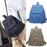 UNISEX CANVAS JEANS DENIM BACKPACK MULTIPURPOSE BAG KOREAN STYLE BEG SANDANG LELAKI PEREMPUAN PELBAG