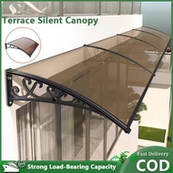 Awning Roof Outdo Awning Canopy  Rain Cover Awning PC Board for Outdoor Sun Shade Front Door/Window 